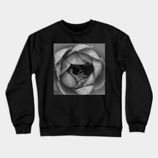 Red Rose in Black and White Crewneck Sweatshirt